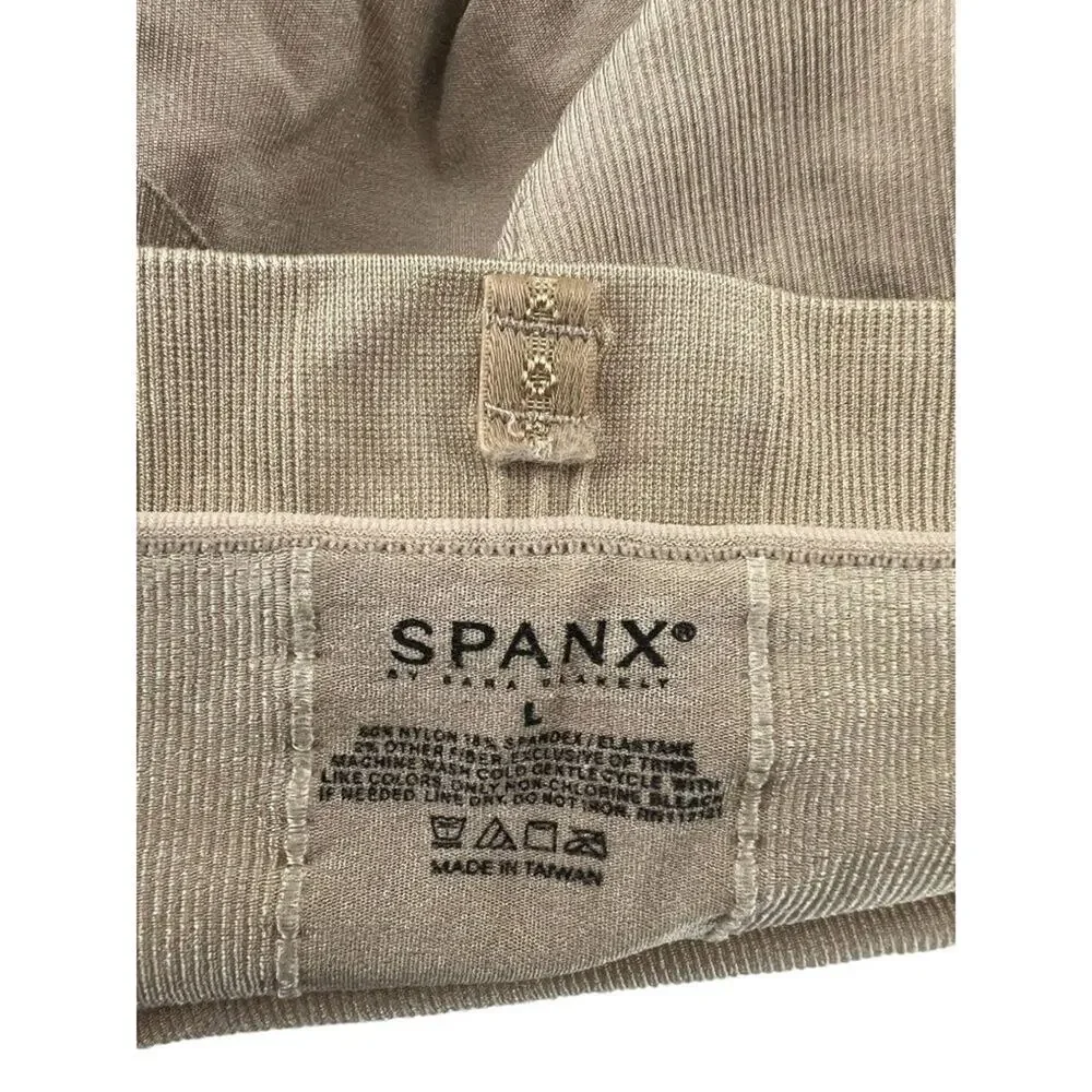 Spanx OnCore High Waist Mid-Thigh Shorts Soft Nude Womens Size Large